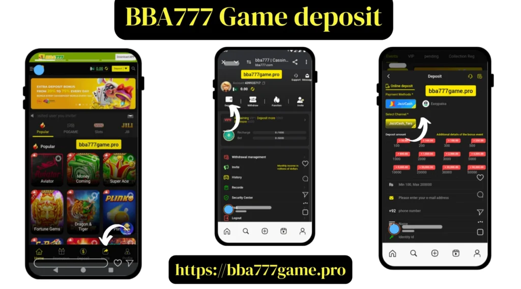BBA777 Game deposit